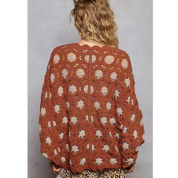 "The Koda" Rust Batwing Cardigan - Picture 3 of 3